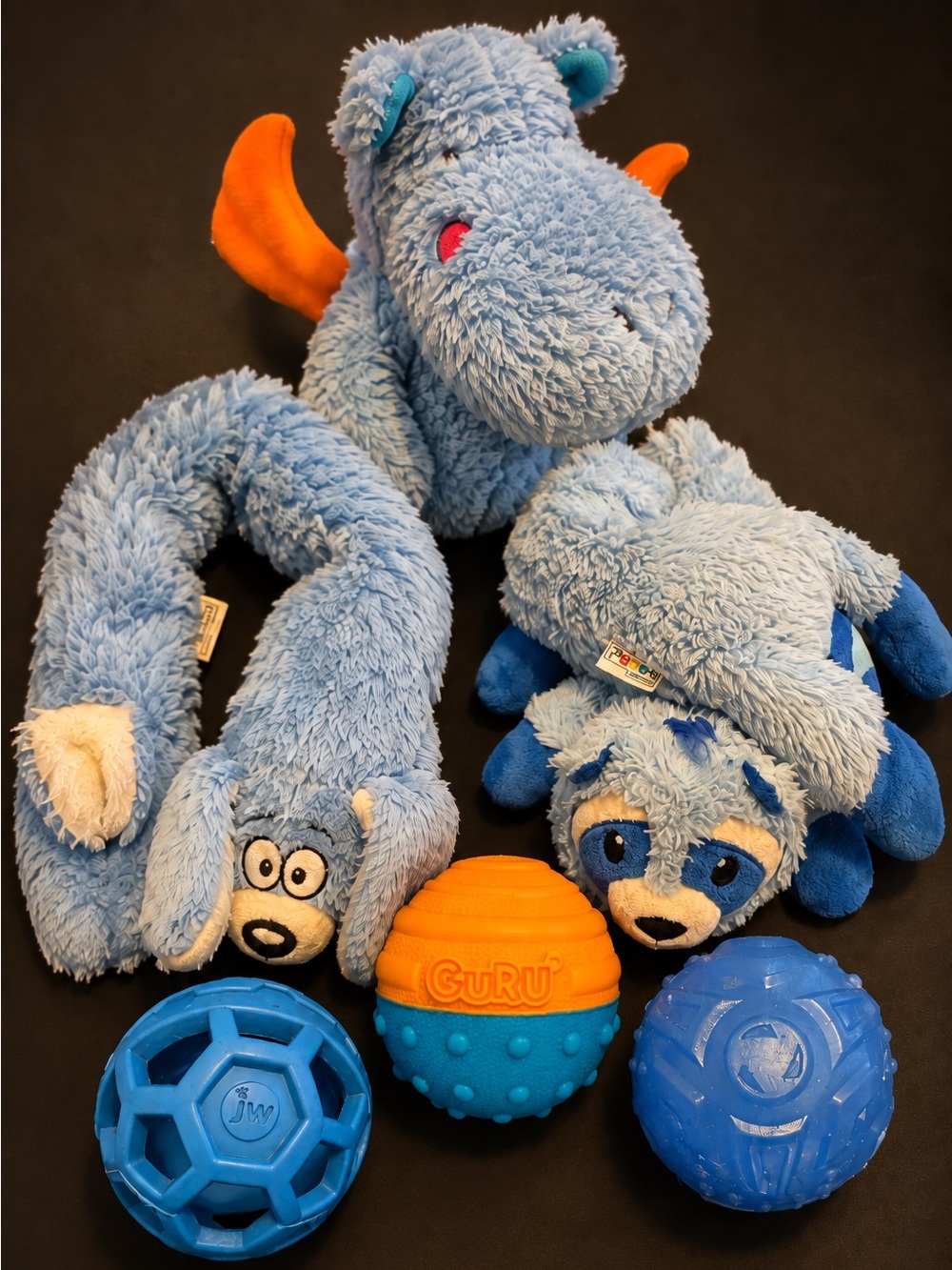 Blue Beasties Bliss Bundle | Plush + Fetch Toys | M/L Dogs